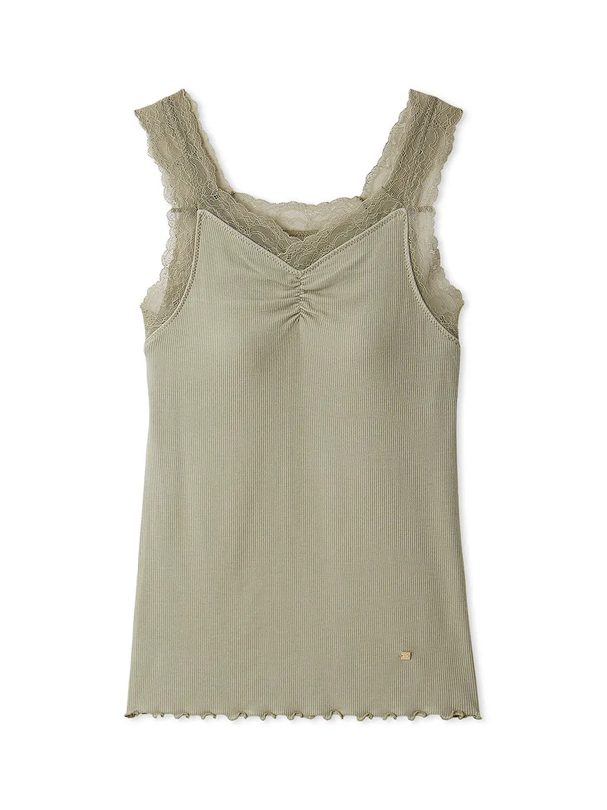 Cool Ribbed Fabric Tank Top With Built-in Bra sold by Gelato Pique product image thumbnail 2