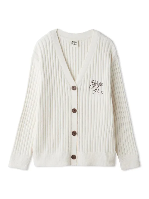 Smoothie & Airy Moco Ribbed Cardigan made by Gelato Pique