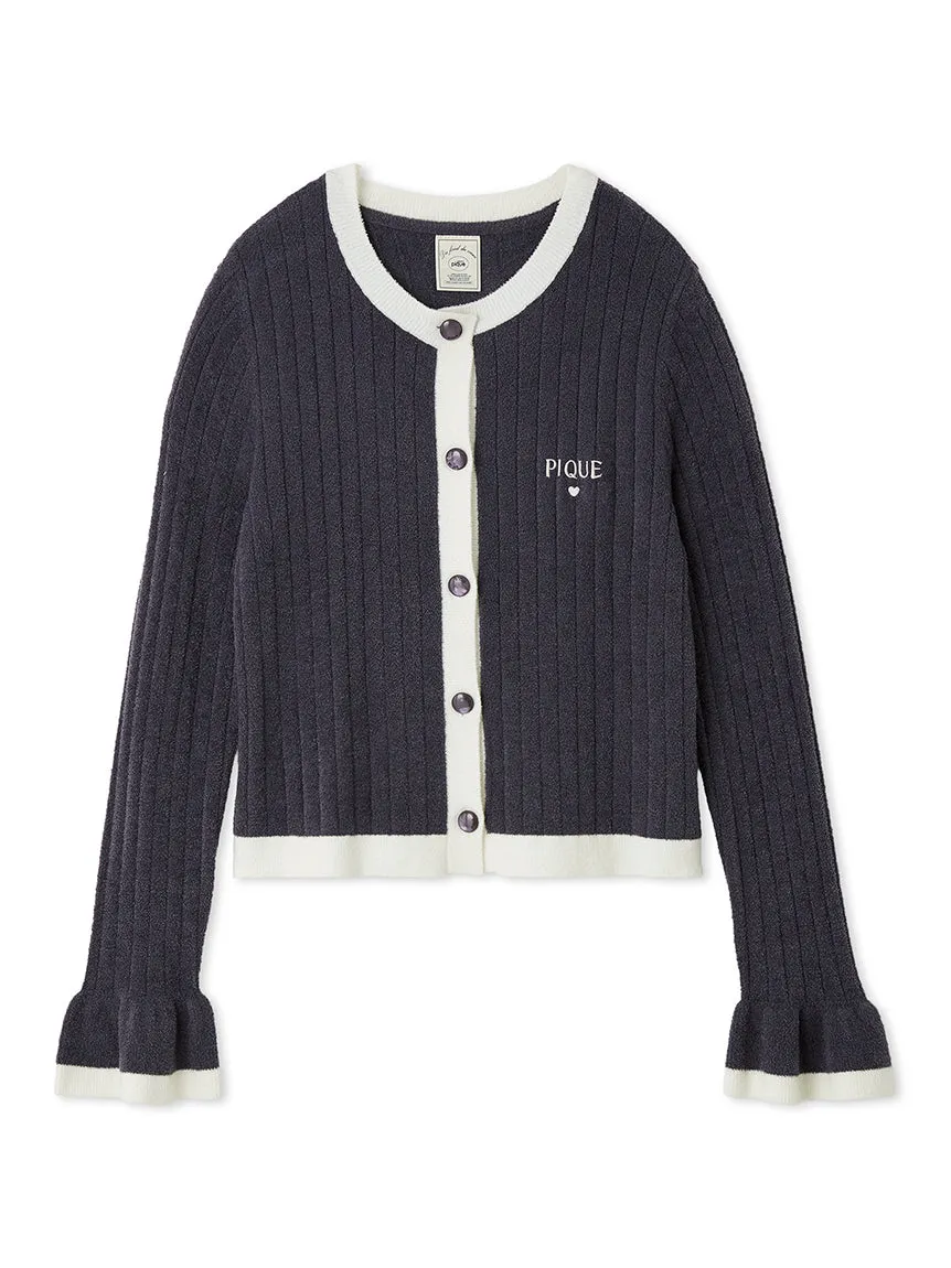 Smoothie Rib Logo Cardigan sold by Gelato Pique