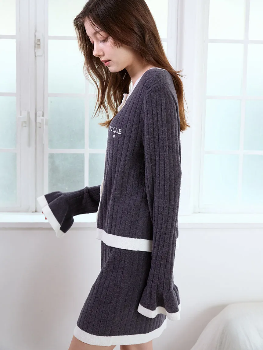 Smoothie Rib Logo Cardigan sold by Gelato Pique product image thumbnail 5