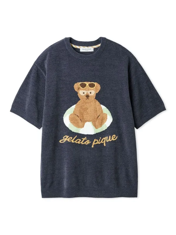 Men's Summer Bear Jacquard Pullover made by Gelato Pique