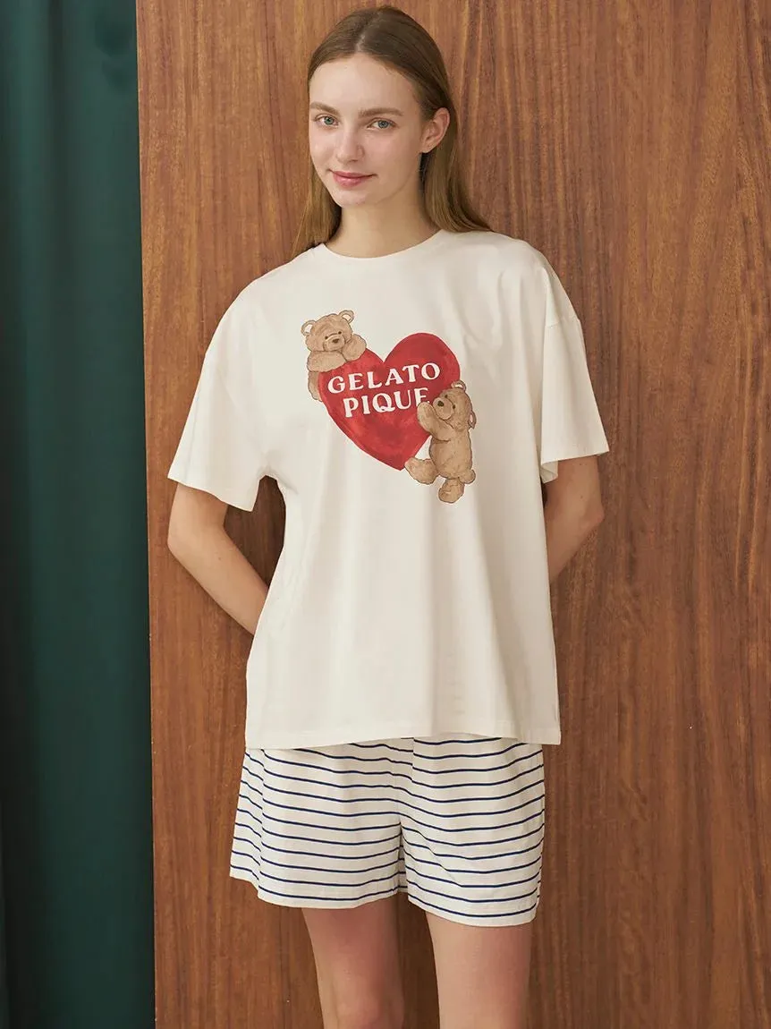 Cool-to-touch Bear Heart Printed T-shirt sold by Gelato Pique product image thumbnail 4