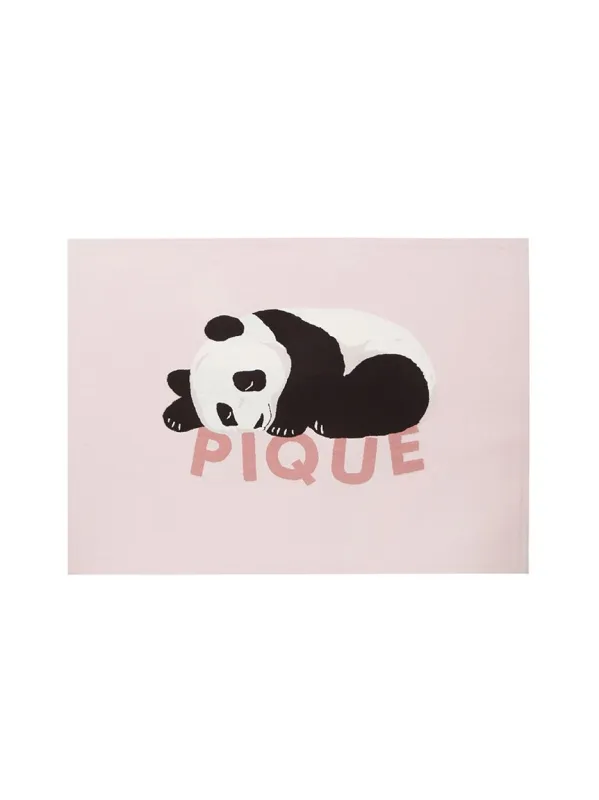 [Sleep] Airy Moco Sleeping Panda Jacquard Half Blanket made by Gelato Pique