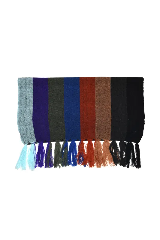 8 Color Combi Scarf - Black x Grey [Narrow] sold by Chamula