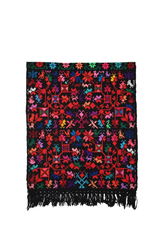 Embroidery Shawl - Arbol De La Vida (Tree of Life) G sold by Chamula