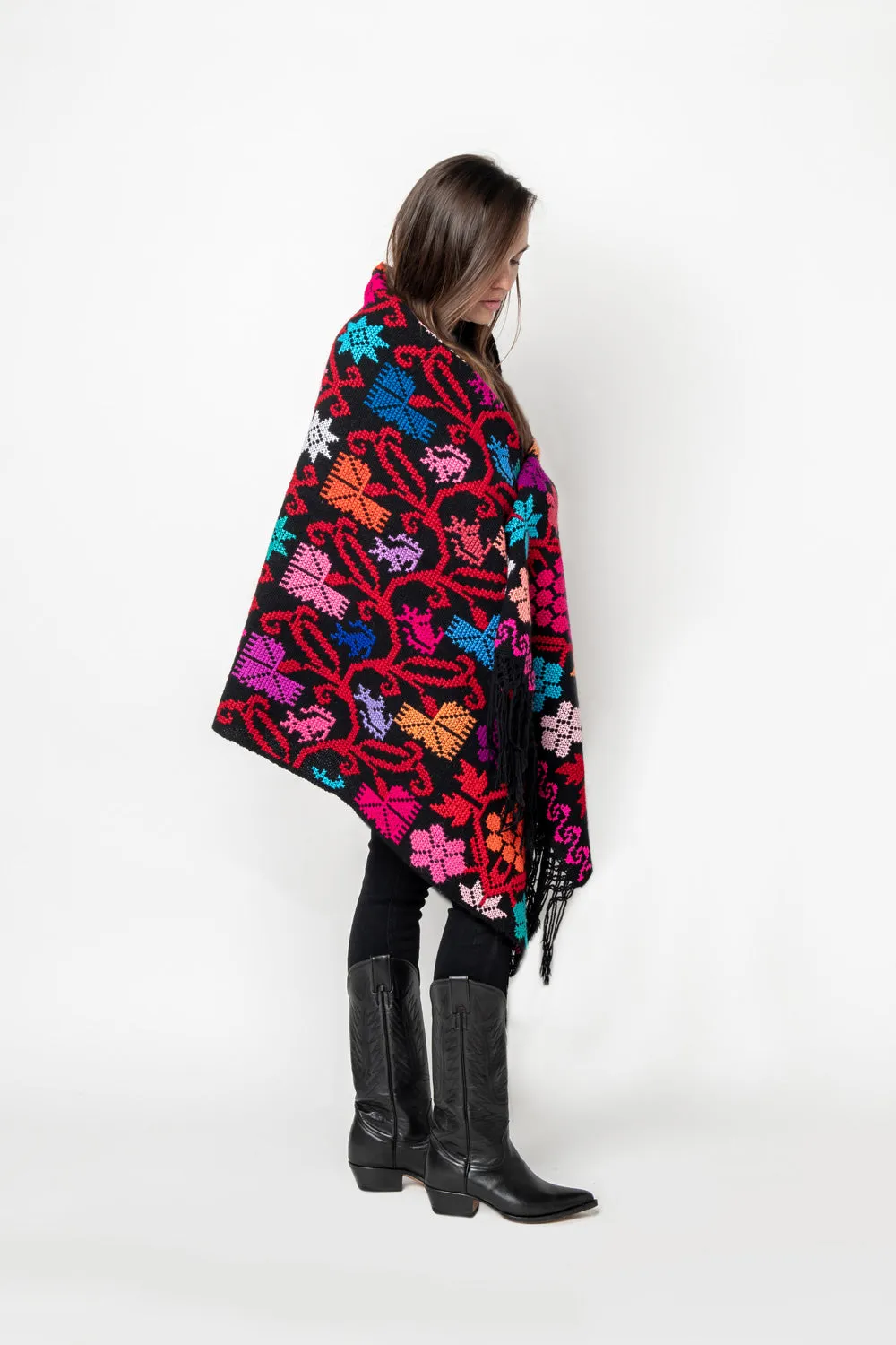 Embroidery Shawl - Arbol De La Vida (Tree of Life) D sold by Chamula