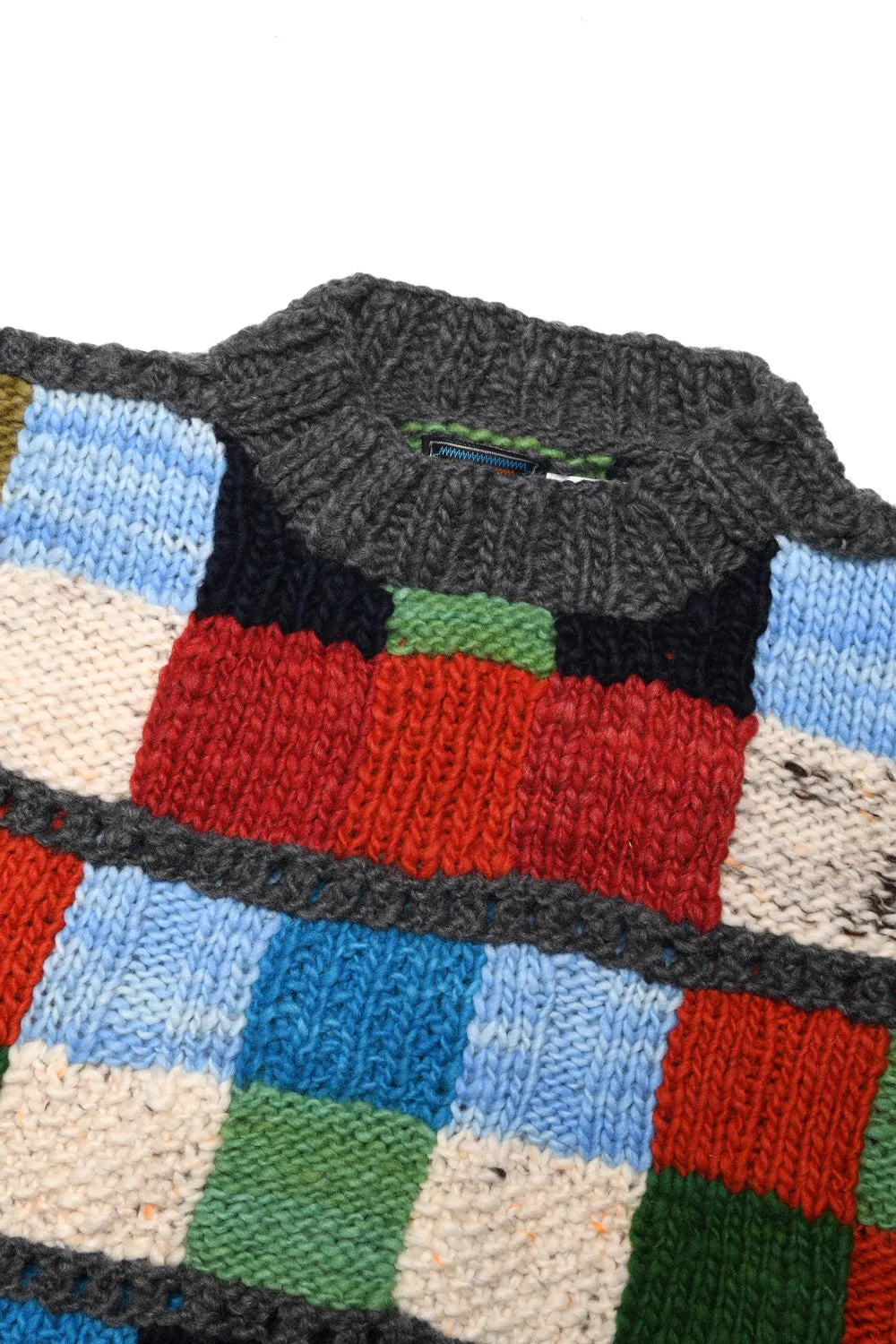 Sampler Squares Pullover - Grey sold by Chamula product image thumbnail 2