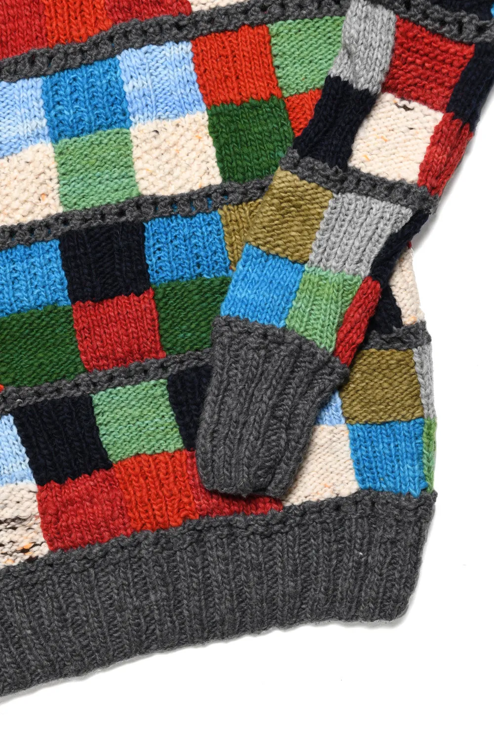 Sampler Squares Pullover - Grey sold by Chamula product image thumbnail 3