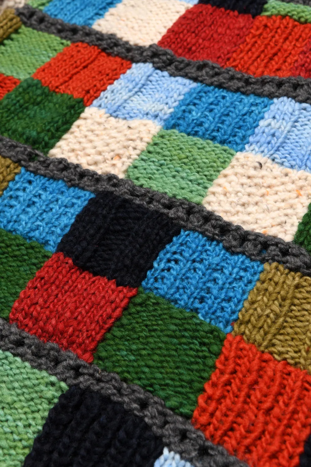 Sampler Squares Pullover - Grey sold by Chamula product image thumbnail 4