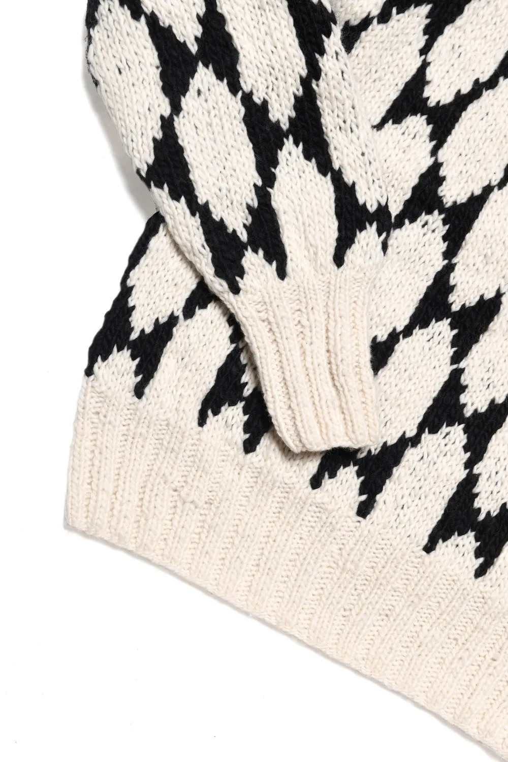 Butterfly Wing Turtleneck Pullover - Ivory x Black sold by Chamula product image thumbnail 3