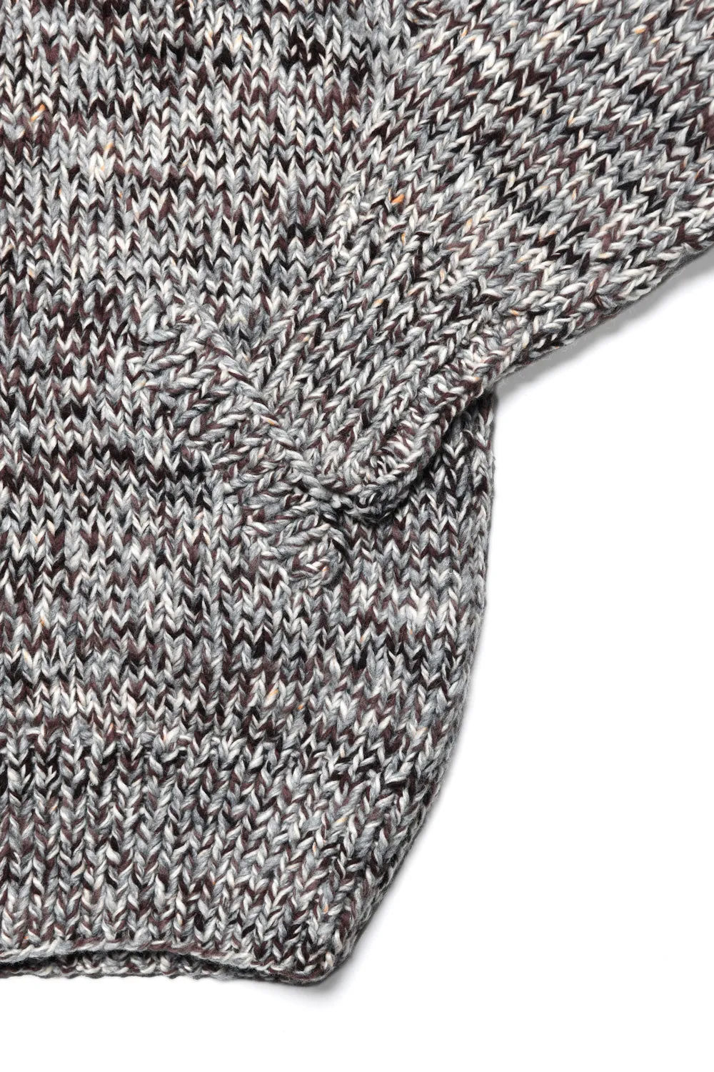 Mix #2 Heather Zipper Cardigan - Brown/Grey Mix sold by Chamula product image thumbnail 3