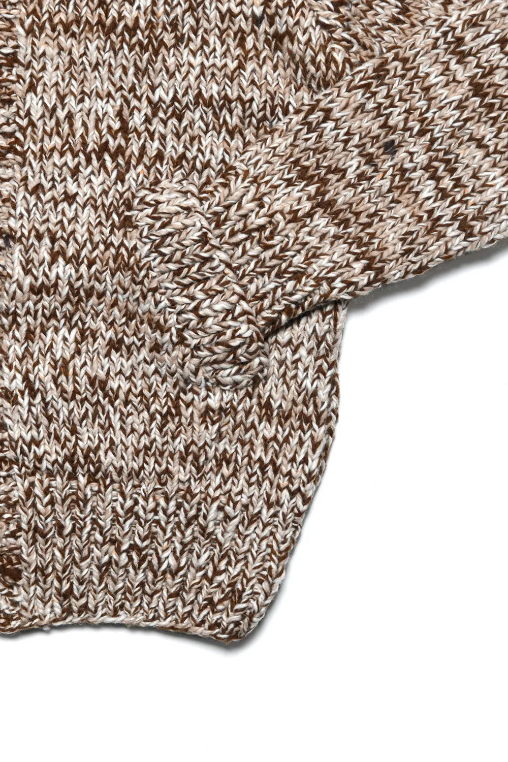 Mix #2 Heather Zipper Cardigan - Brown Mix sold by Chamula product image thumbnail 2