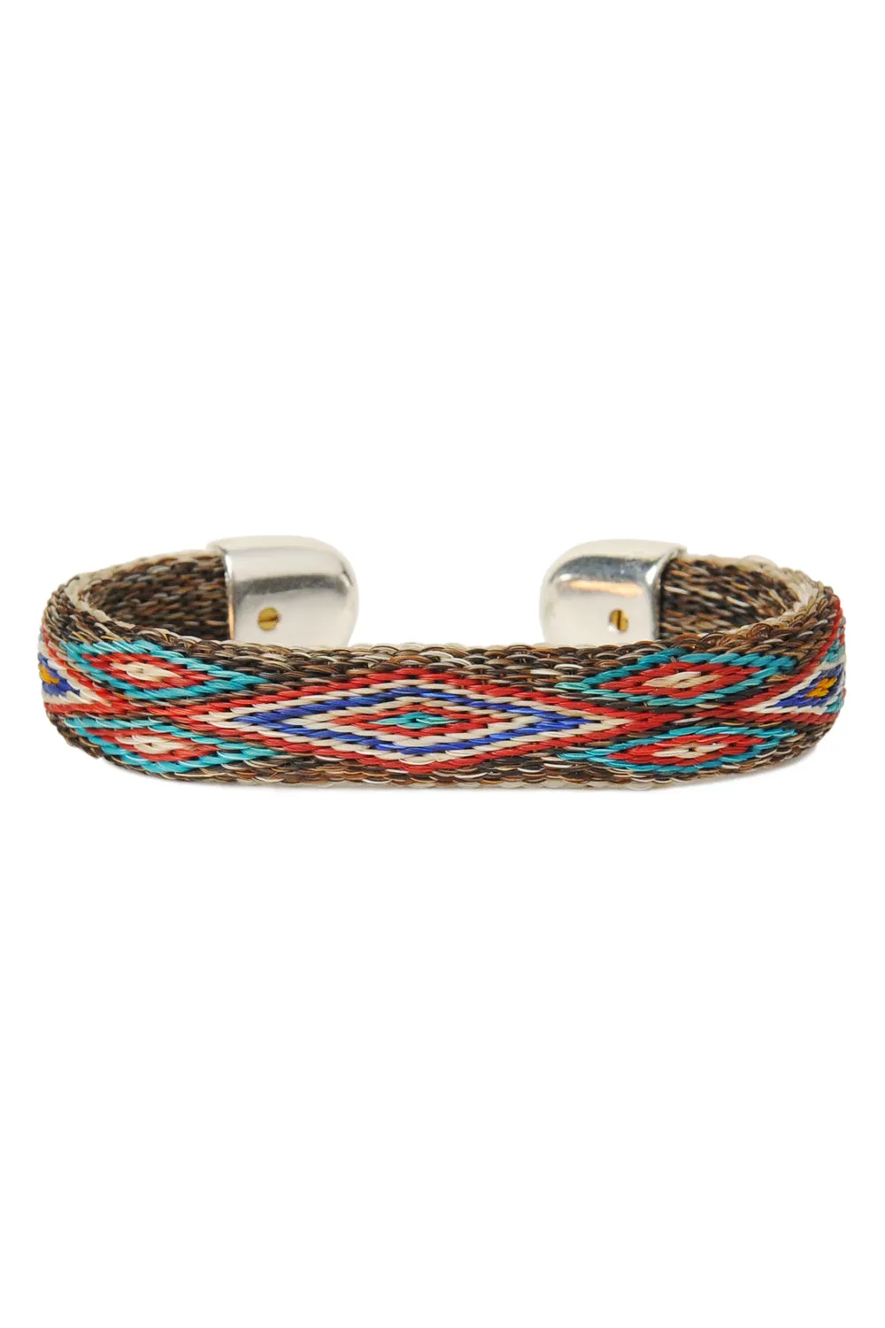 Bendable Horsehair Bracelet - NAT/ RED X TRQ sold by Chamula