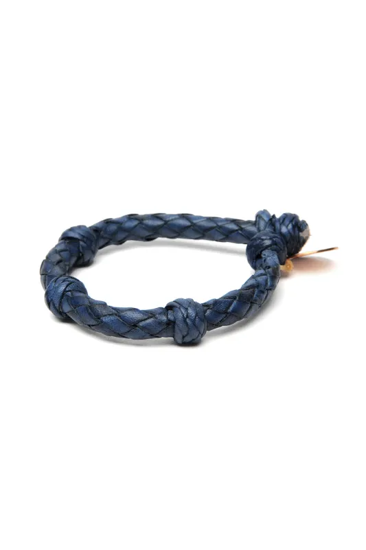 Round Leather Bracelet - Blue 1 sold by Chamula
