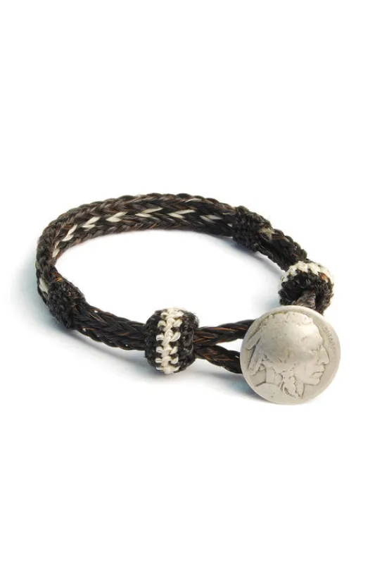 Concho Bracelet - #07 BLK/BLK X WHT sold by Chamula