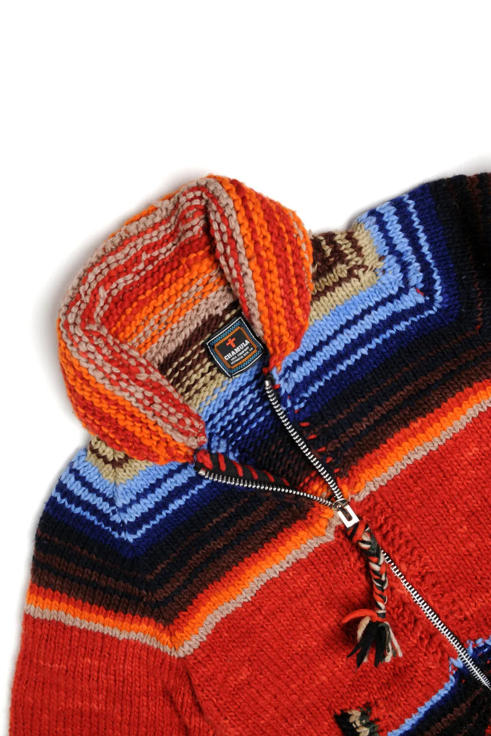 Serape Zipper Cardigan - Red sold by Chamula product image thumbnail 2