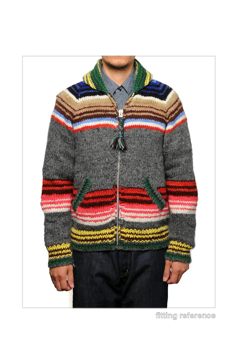 Serape Zipper Cardigan - Red sold by Chamula product image thumbnail 4