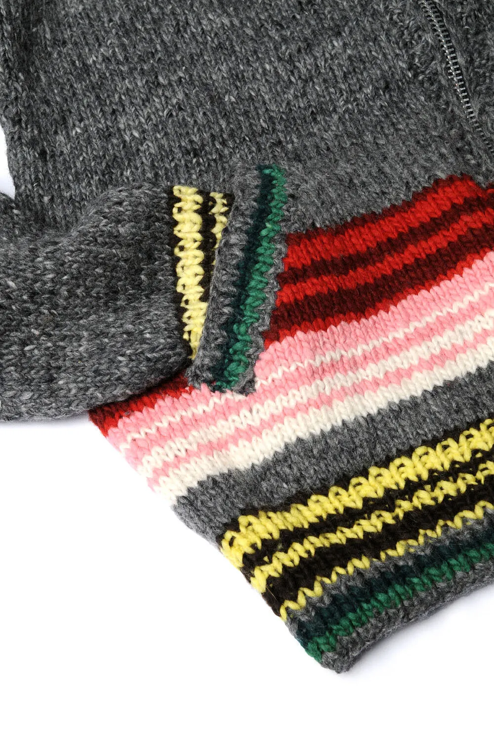 Serape Zipper Cardigan - Grey sold by Chamula product image thumbnail 3