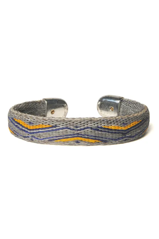 Bendable Horsehair Bracelet - GREY/ BLU X ORG sold by Chamula