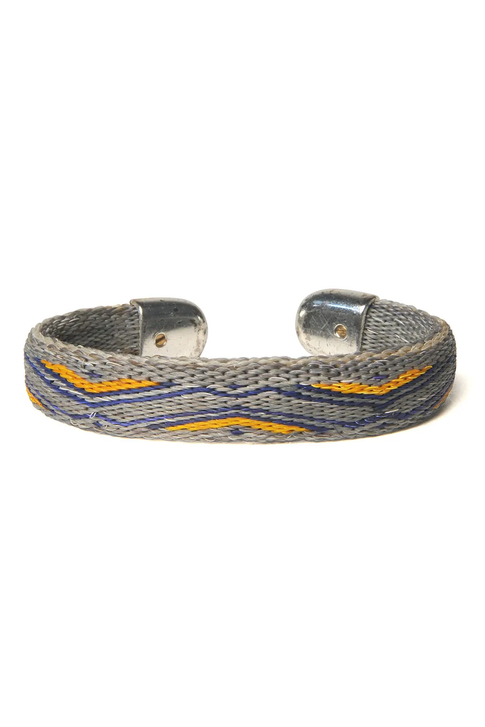 Bendable Horsehair Bracelet - GREY/ BLU X ORG sold by Chamula