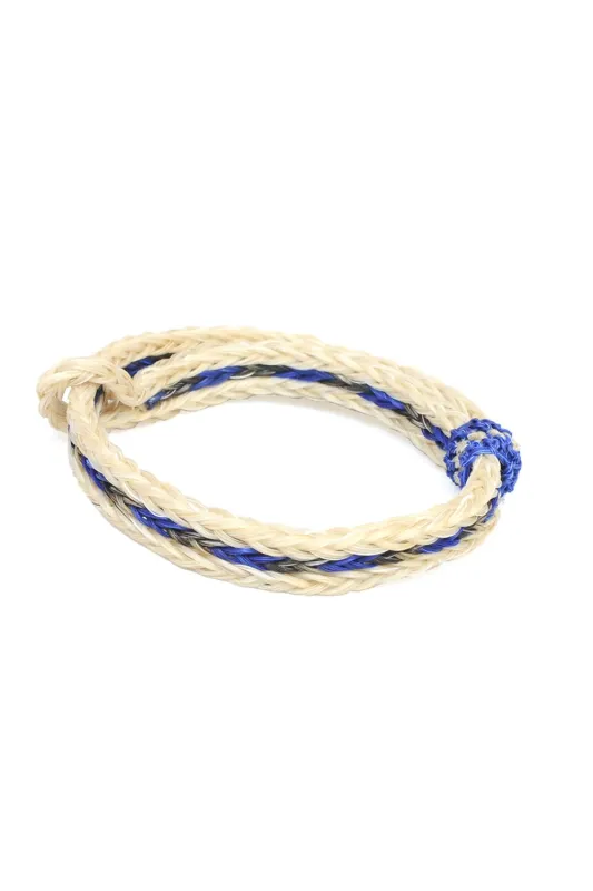 Braided Horsehair Bracelet - #33 CHAR/BLU/WHT sold by Chamula