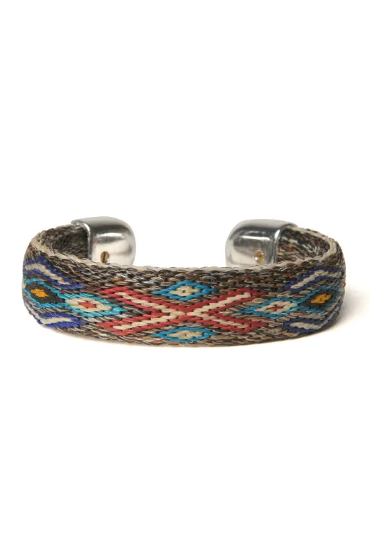 Bendable Horsehair Bracelet - NAT/ TURQ X BLU sold by Chamula