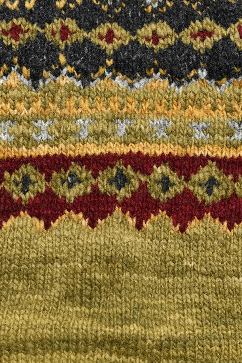 Fair Isle #3 Zipper Cardigan - Dk. Alfalfa sold by Chamula product image thumbnail 4