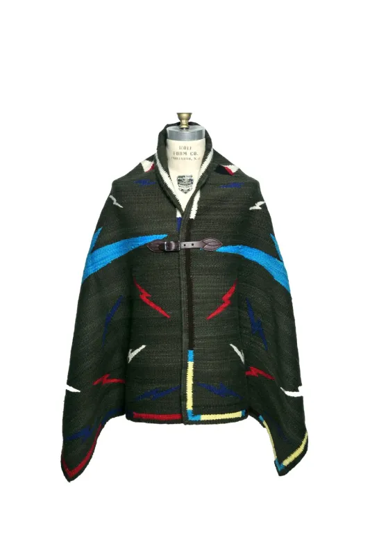 Merino Wool Blanket Poncho - Thunderbird sold by Chamula