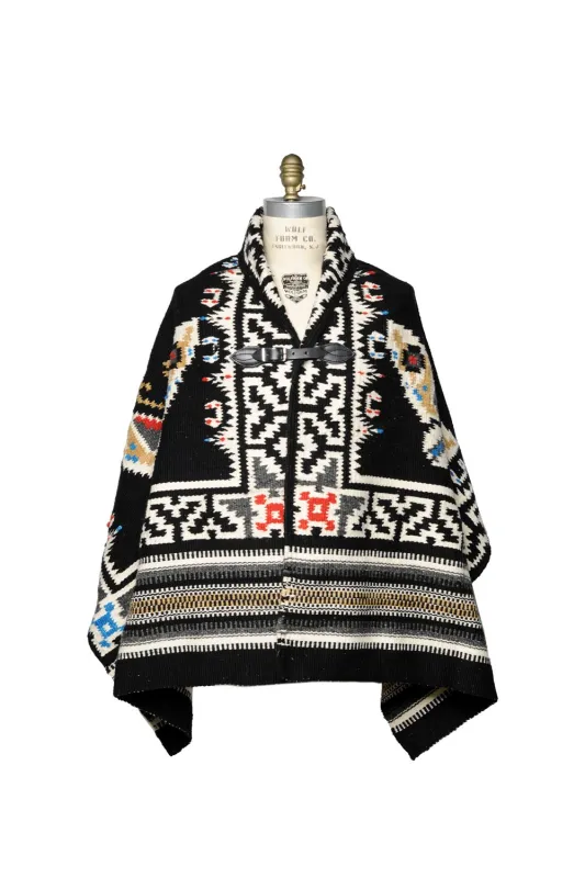 Merino Wool Blanket Poncho - Butterfly sold by Chamula