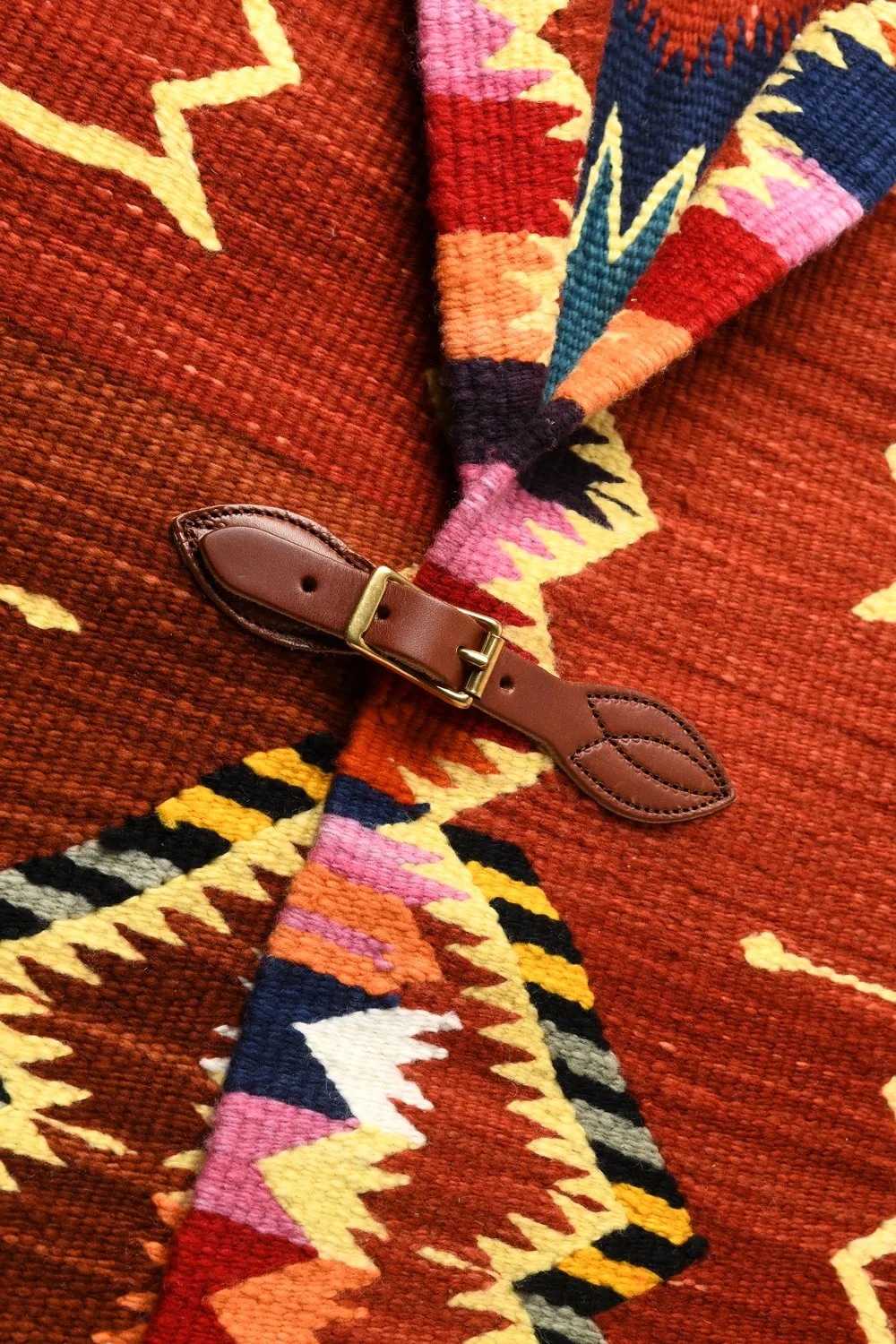 Merino Wool Blanket Poncho, Antique Star - Royal sold by Chamula product image thumbnail 3