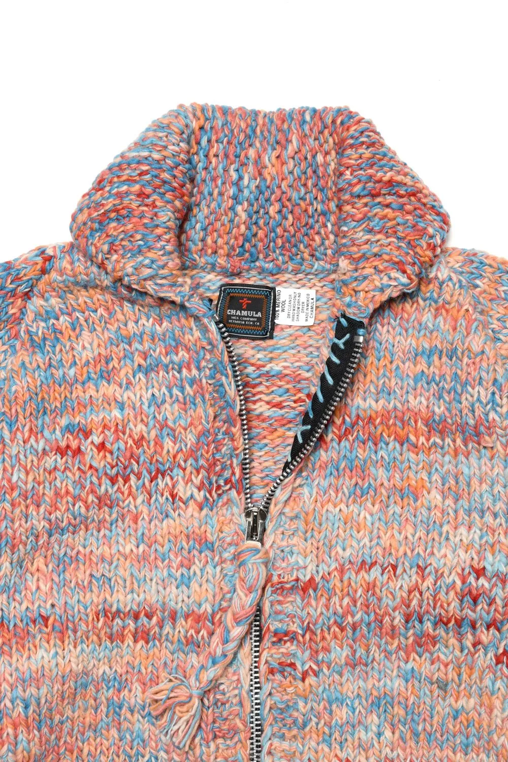 Mix Heather Zipper Cardigan - Heather Med Turq Mix sold by Chamula product image thumbnail 2