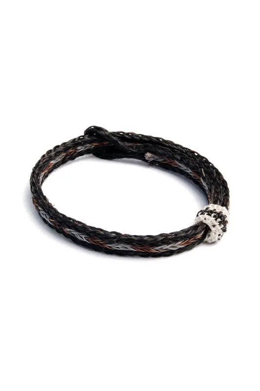 Braided Horsehair Bracelet - #19 D.BWN/CHAR/BLK sold by Chamula