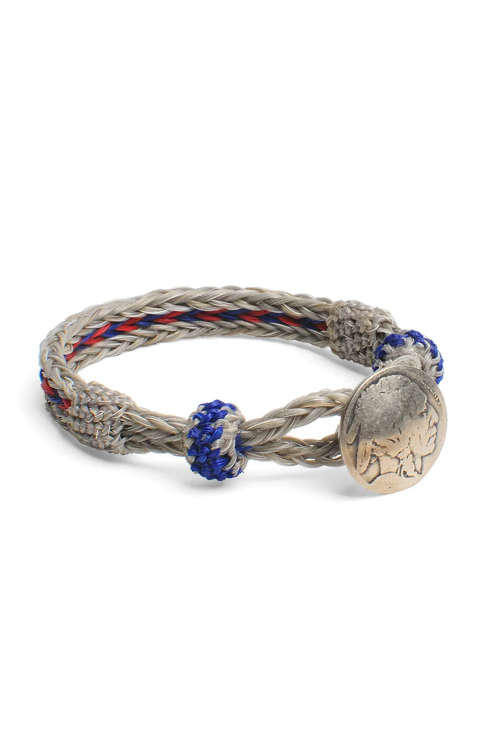 Concho Bracelet - #25 GREY/RED X BLU sold by Chamula