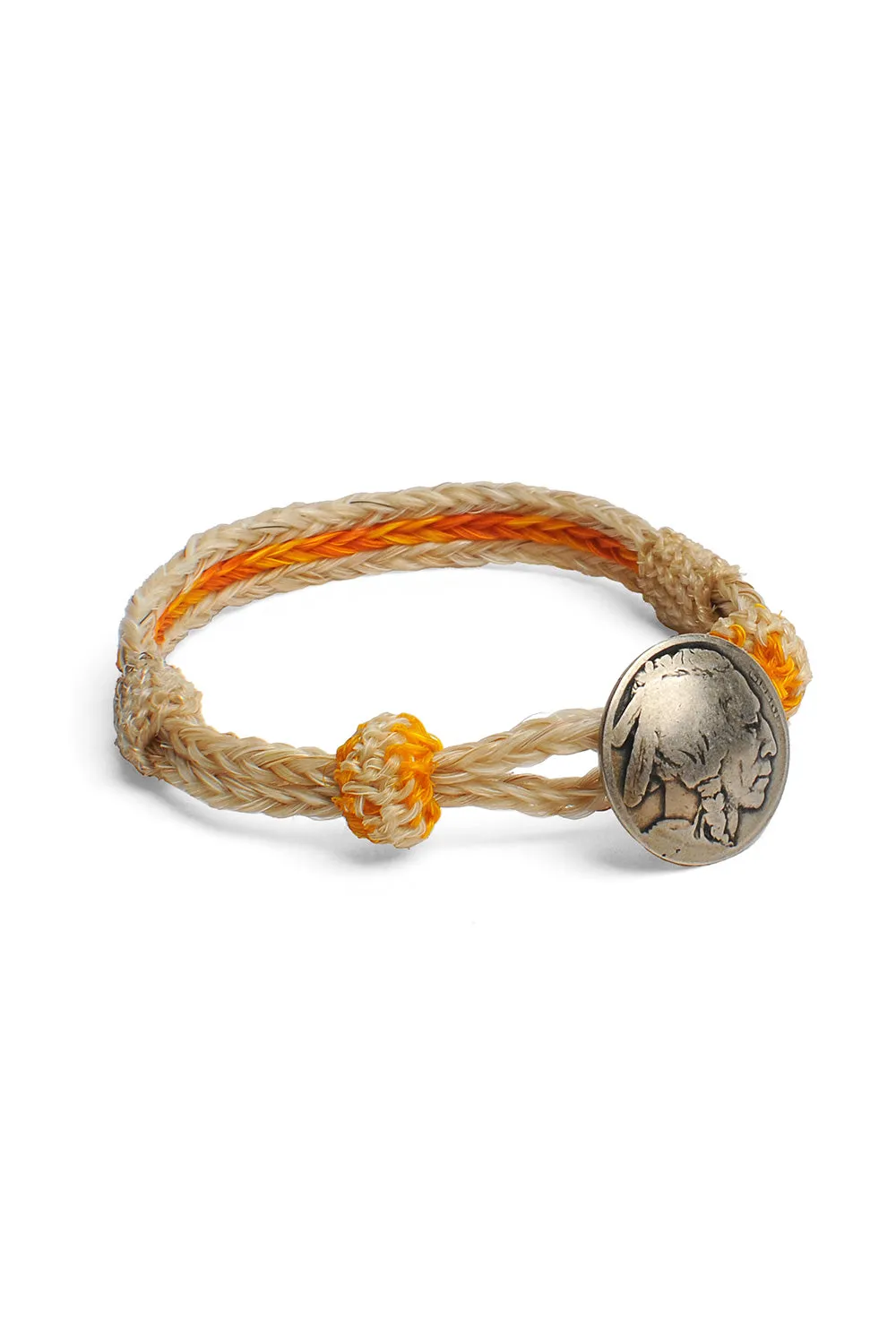 Concho Bracelet - #19 WHT/ ORG X YLW sold by Chamula