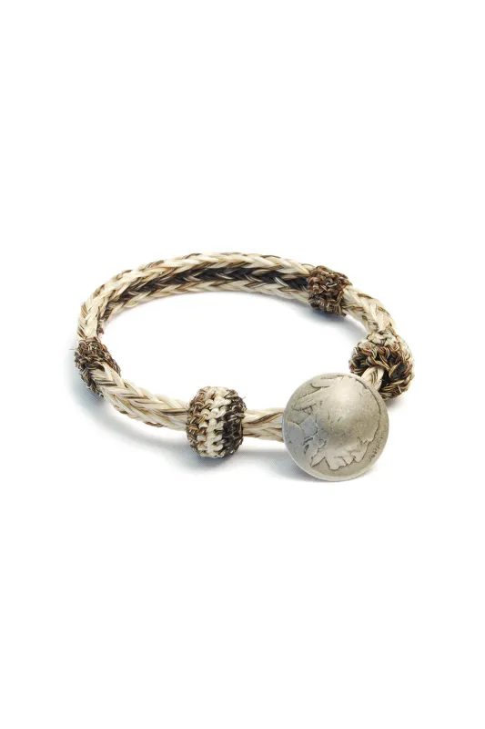 Concho Bracelet - #10 NAT/ BLK XNAT made by Chamula