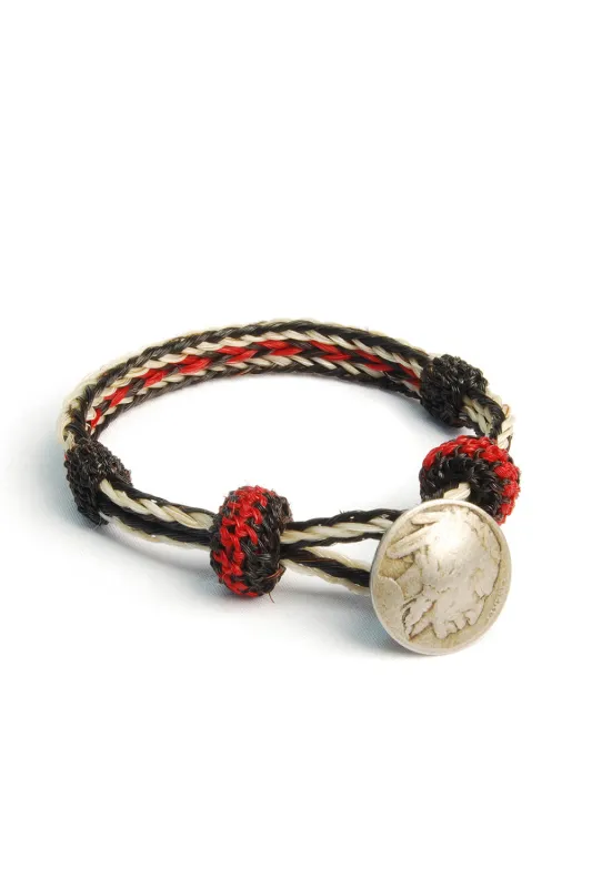 Concho Bracelet - #06 WHT X BLK/ RED sold by Chamula