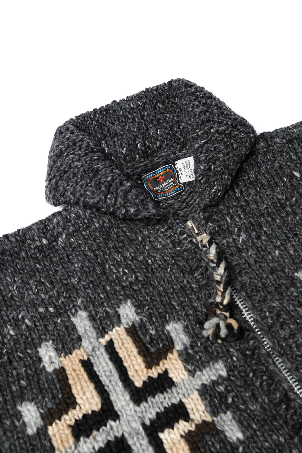 Chimayo Set-in Zipper Cardigan - Ox Grey sold by Chamula product image thumbnail 3