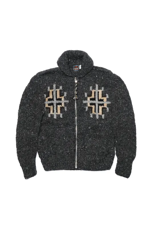 Chimayo Set-in Zipper Cardigan - Ox Grey sold by Chamula