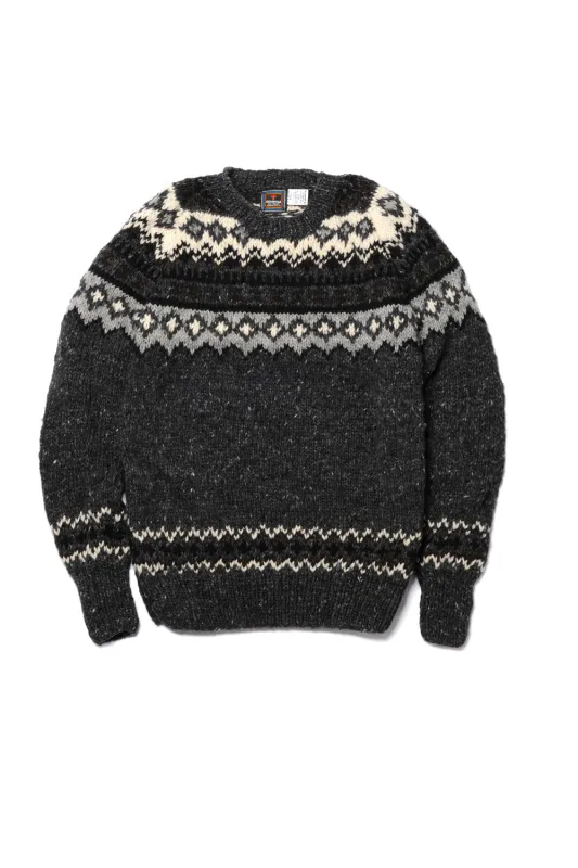 Fair Isle #3 Pullover - Ox Grey sold by Chamula