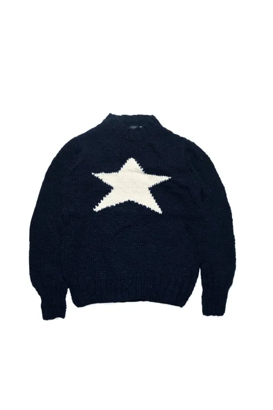 Star Pullover - Navy x Ivory made by Chamula
