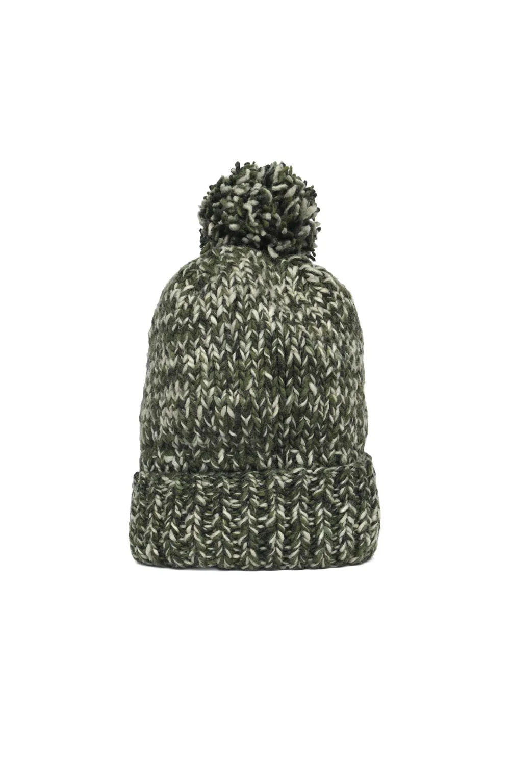 Double Cuff Cap Mix Heather - Olive Mix sold by Chamula