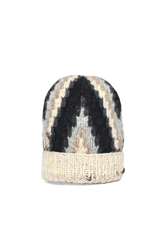 Double Cuff Cap Design C - Natural made by Chamula