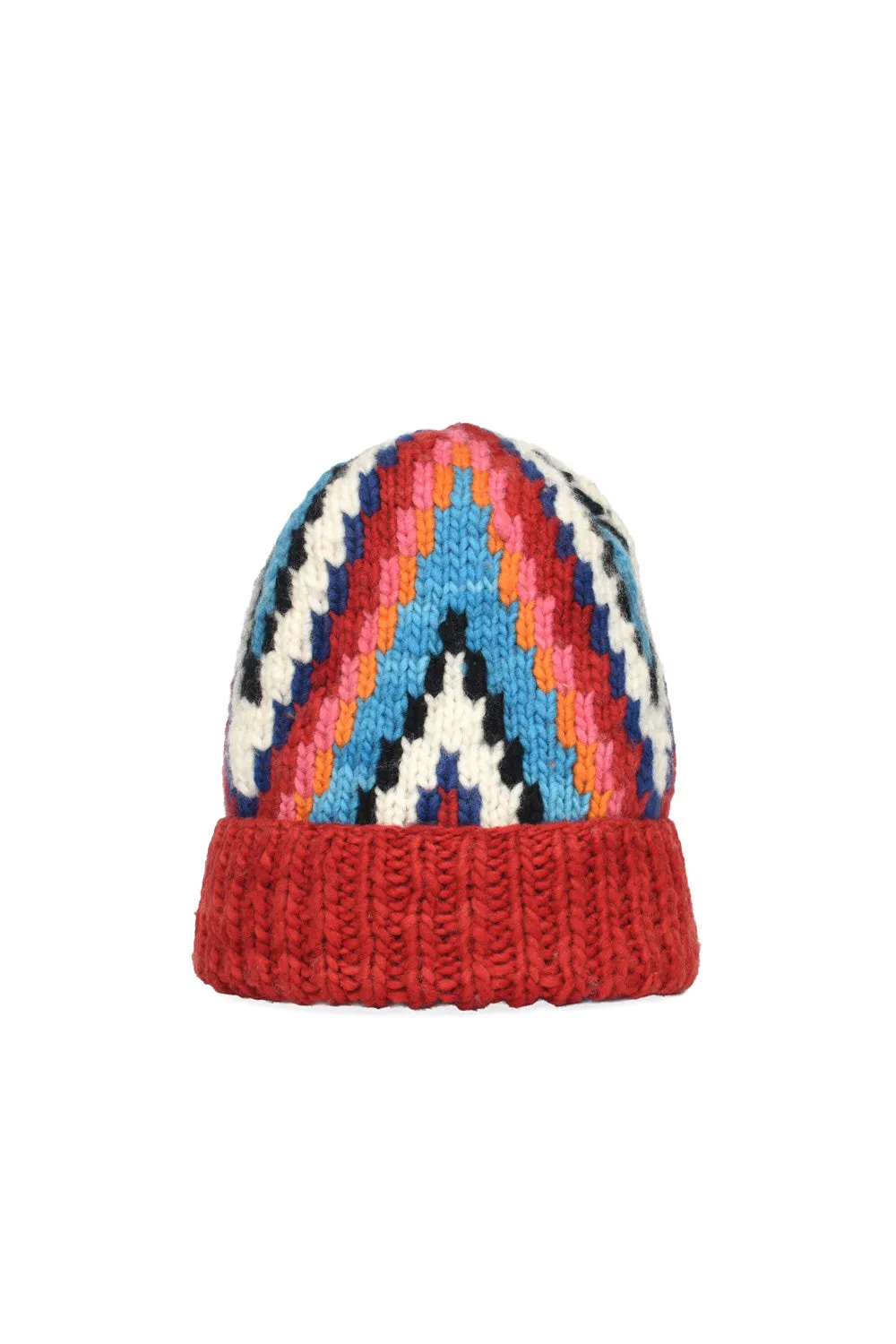 Double Cuff Cap Design C - Red sold by Chamula