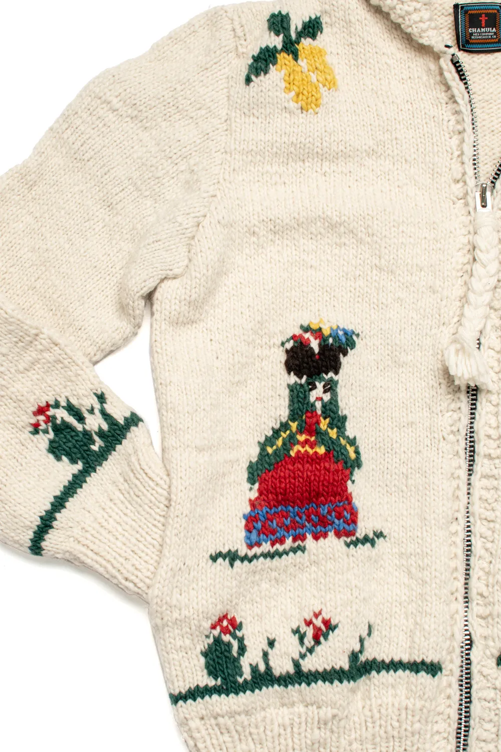 Souvenir Paisaje Zipper Cardigan - Ivory sold by Chamula product image thumbnail 4