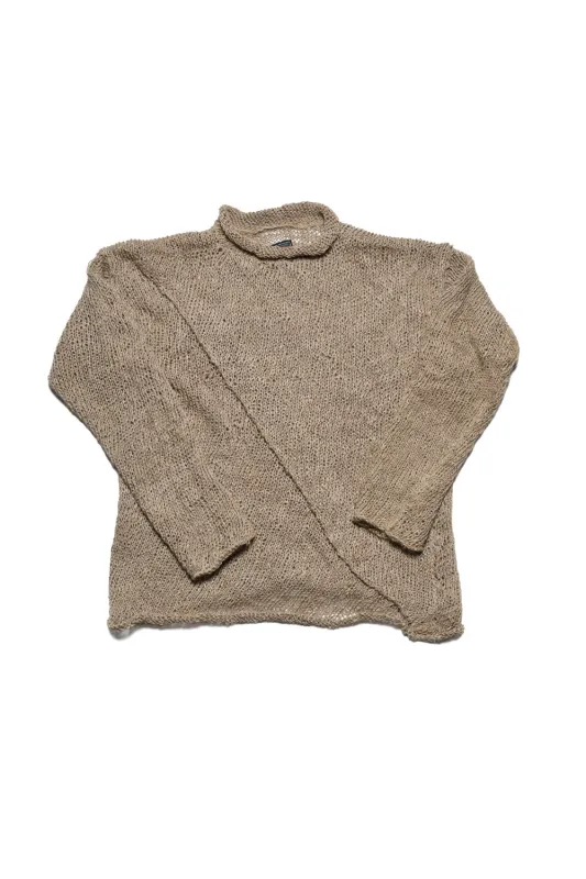 L/S Stockinette Pullover - Natural Linen made by Chamula