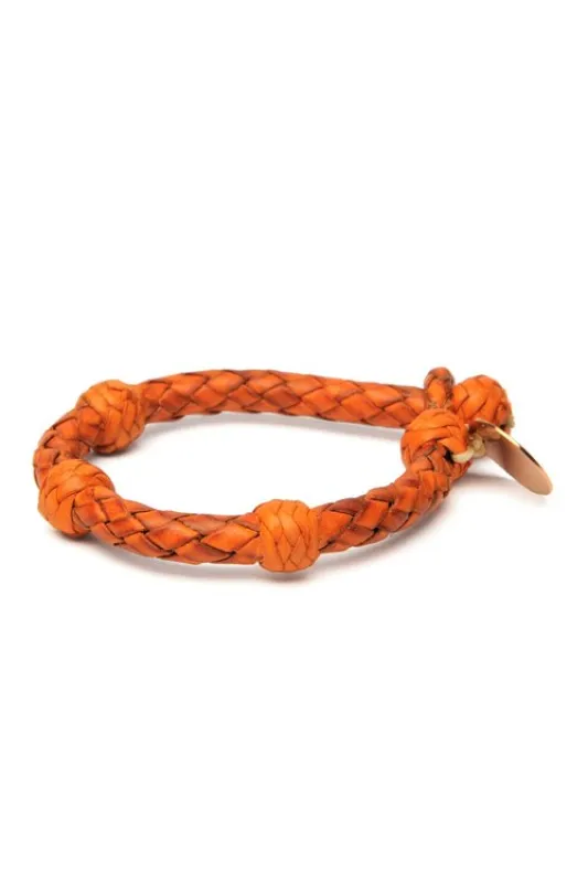 Round Bracelet - Orange 1 made by Chamula