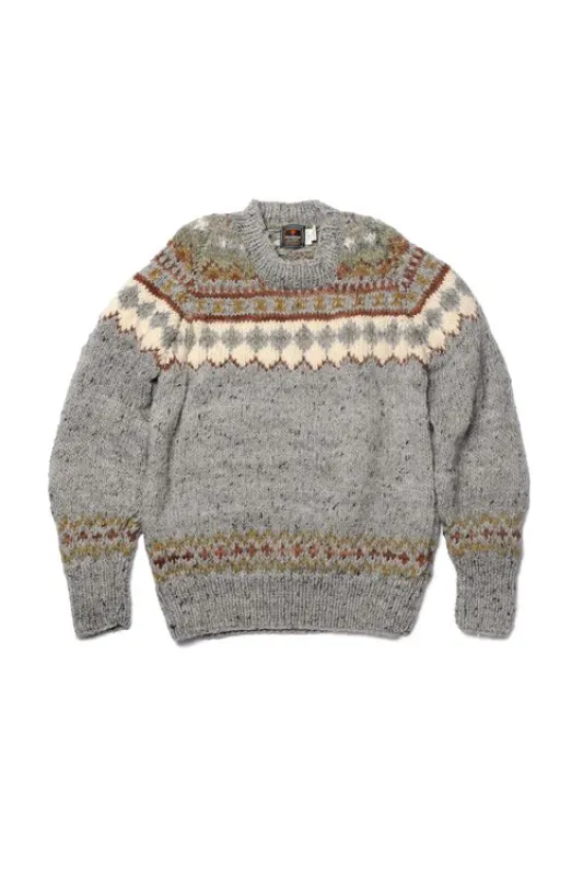 Fair Isle #3 Pullover - Pearl Grey made by Chamula