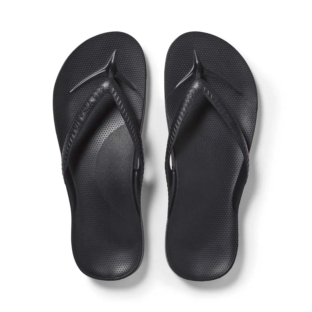Arch Support Thongs - Classic - Black sold by Archies Footwear