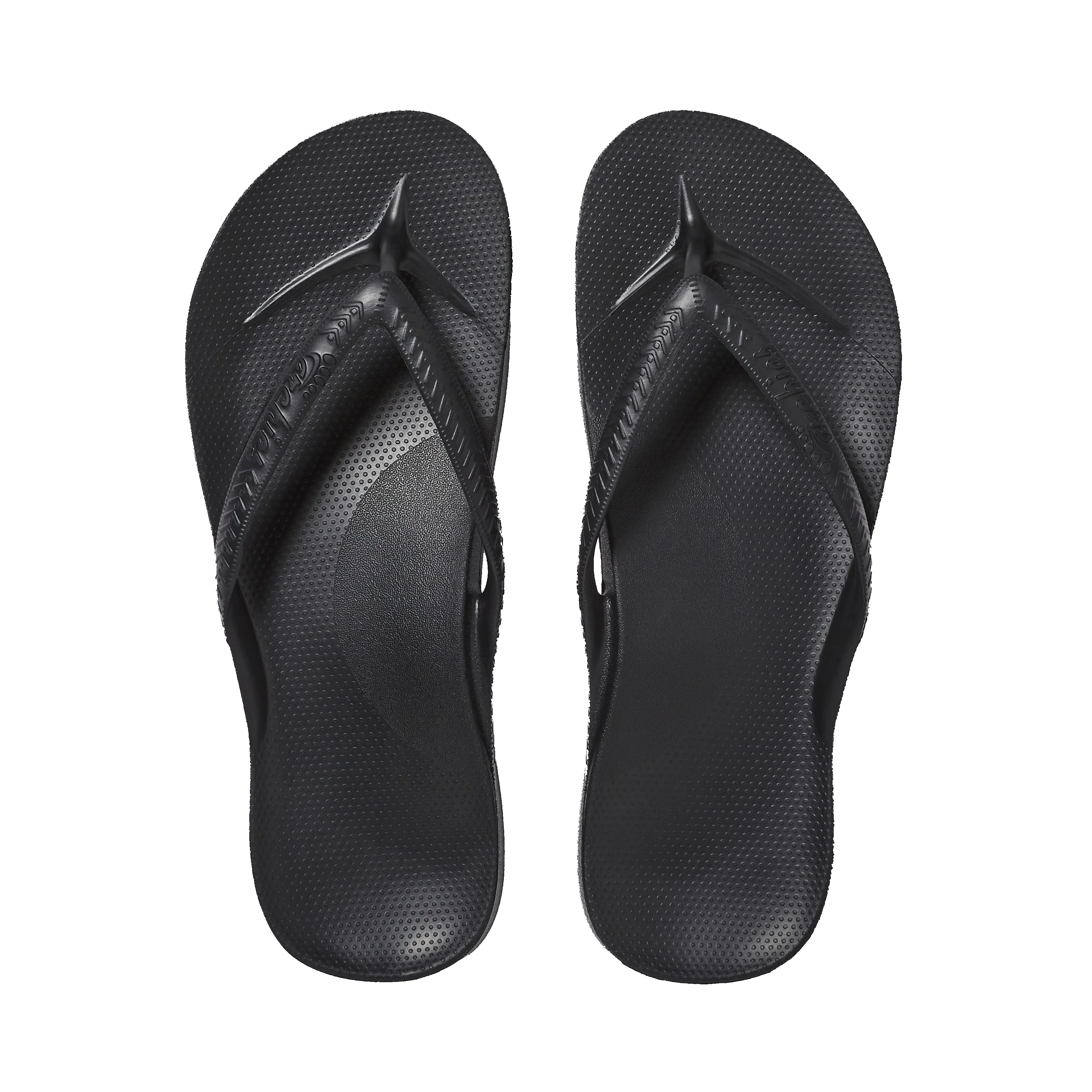 Arch Support Flip Flops - Classic - Black sold by Archies Footwear