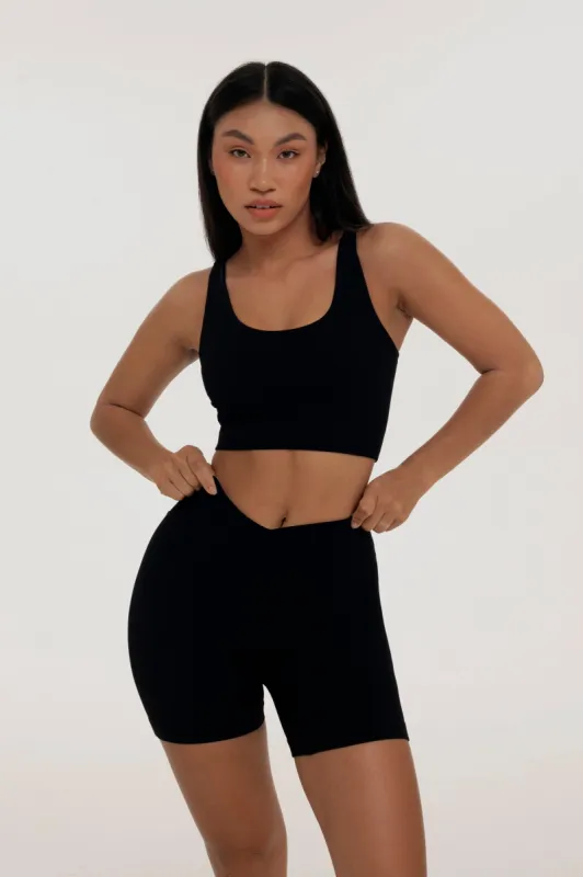 Midnight Cross Waist Shorts sold by Foxy Activewear